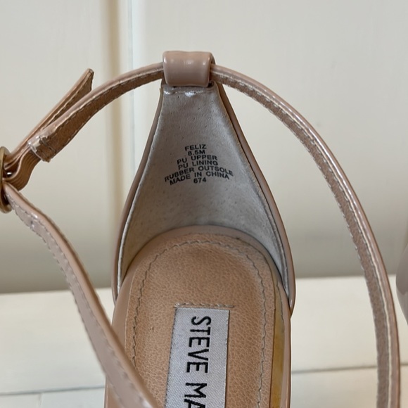 Steve Madden Strappy Stilettos, Tan, W 8.5 - Picture 5 of 7